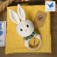 Load image into Gallery viewer, Bouncy Bunny Amigurumi Baby Rattle
