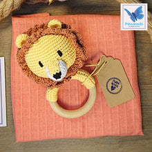 Load image into Gallery viewer, Brave Lion Amigurumi Baby Rattle
