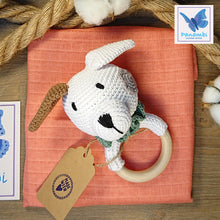 Load image into Gallery viewer, Charlie Dog Amigurumi Baby Rattle
