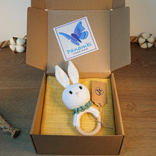 Load image into Gallery viewer, Bouncy Bunny Amigurumi Baby Rattle
