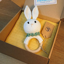 Load image into Gallery viewer, Bouncy Bunny Amigurumi Baby Rattle
